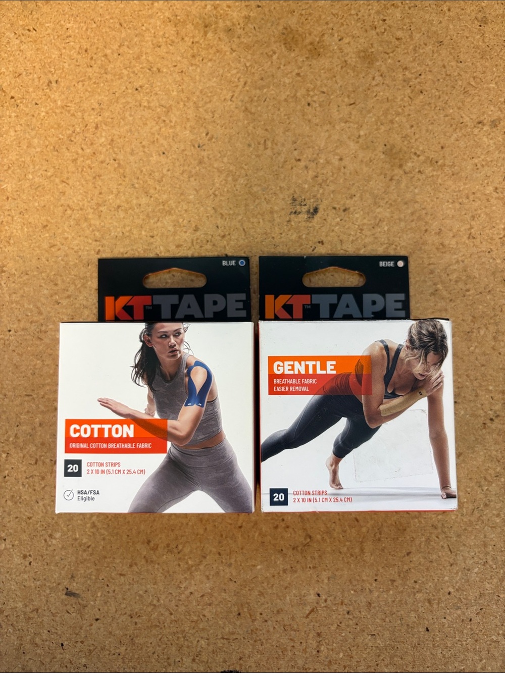 KT Tape Cotton Gentle Kinesiology 20 Pre-cut Strips 2 pack Sealed